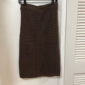 Theory waffle knit midi skirt